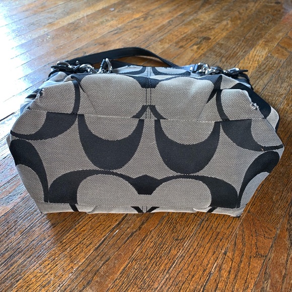 Coach Handbag Purse w/ Strap Grey Red Lining - Picture 2 of 8